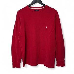 Polo by Ralph Lauren Crimson Long-Sleeve Crewneck Sweatshirt